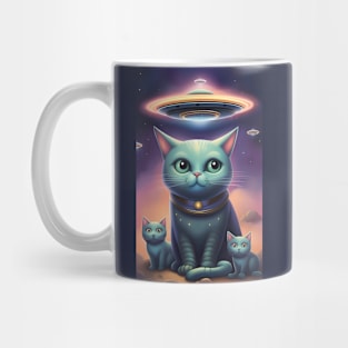 Cats 2 UFOs Mug